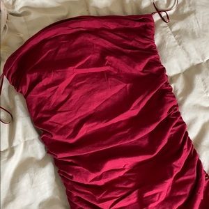 Express small red tube dress